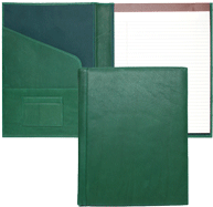 Green Letter Size Leather Pad Holder